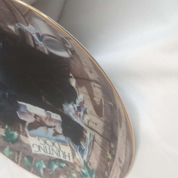 Cabin Fever Puppy Playtime Set Decorative Plate Jim Lamb Vintage 1987 - Picture 4 of 5